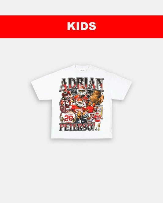 ADRIAN PETERSON - OKLAHOMA - KIDS TEE - VIBRASĀ® VIBRAS - GRAPHIC TEES - GAME CHANGERS