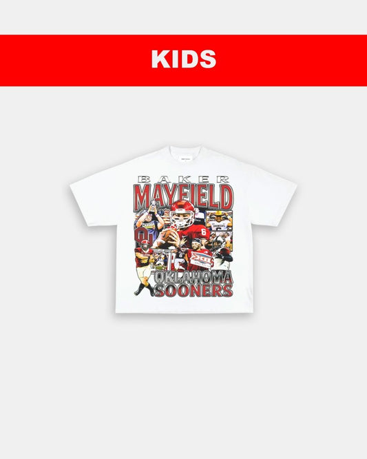 BAKER MAYFIELD - OKLAHOMA - KIDS TEE - VIBRASĀ® VIBRAS - GRAPHIC TEES - GAME CHANGERS
