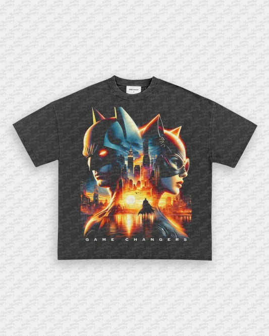 BATMAN AND CATWOMAN TEE - VIBRASĀ® VIBRAS - GRAPHIC TEES - GAME CHANGERS