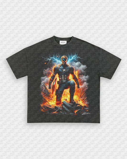 CAPTAIN AMERICA V2 TEE - VIBRASĀ® VIBRAS - GRAPHIC TEES - GAME CHANGERS