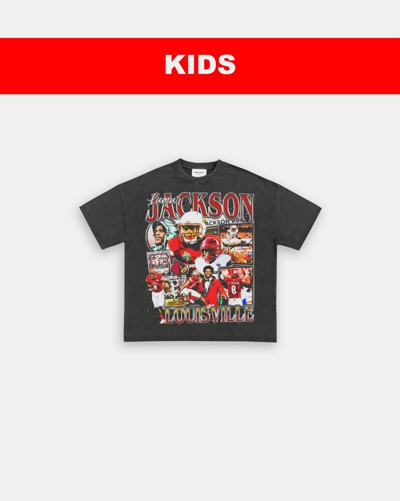 LAMAR JACKSON - LOUISVILLE - KIDS TEE - VIBRAS® VIBRAS - GRAPHIC TEES - GAME CHANGERS