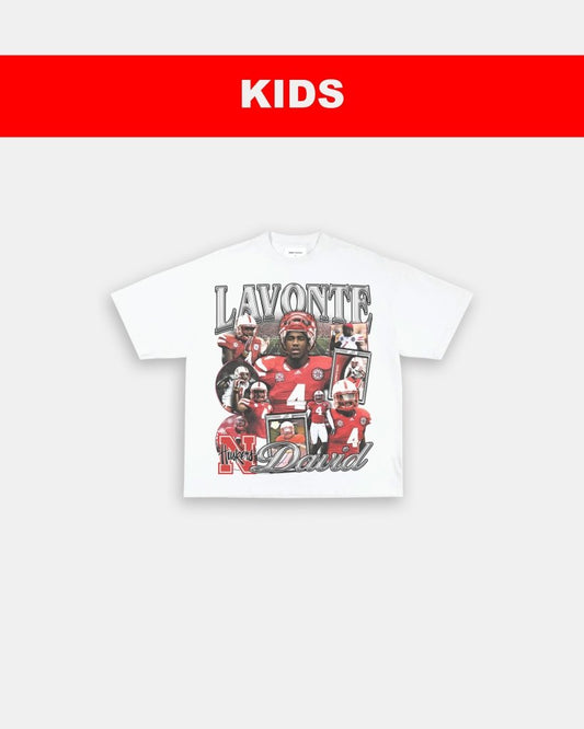 LAVONTE DAVID - NEBRASKA - KIDS TEE - VIBRASĀ® VIBRAS - GRAPHIC TEES - GAME CHANGERS