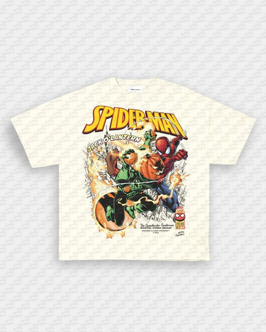SPIDER - MAN VS JACK O' LANTERN V2 TEE - VIBRASĀ® VIBRAS - GRAPHIC TEES - GAME CHANGERS