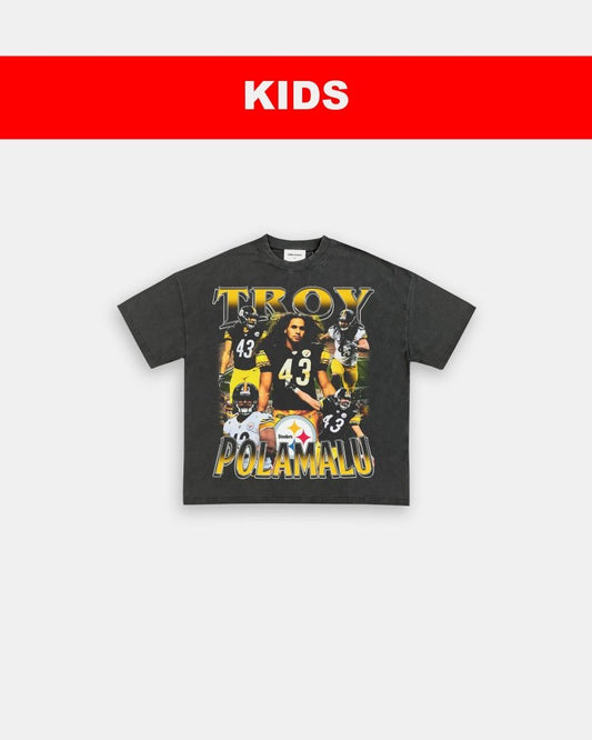 TROY POLAMALU - KIDS TEE - VIBRASĀ® VIBRAS - GRAPHIC TEES - GAME CHANGERS