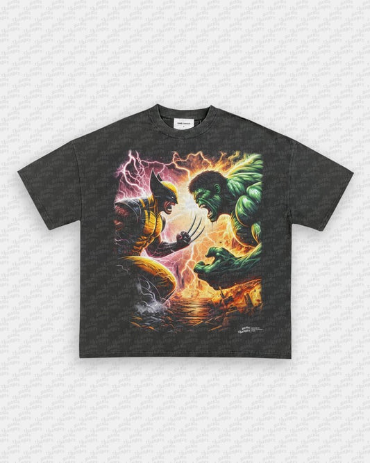 WOLVERINE VS HULK TEE - VIBRASĀ® VIBRAS - GRAPHIC TEES - GAME CHANGERS