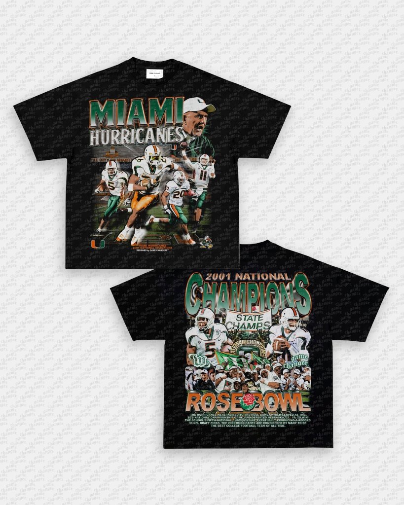 2001 NATIONAL CHAMPS - MIAMI TEE - [DS] - VIBRAS® VIBRAS - GRAPHIC TEES - GAME CHANGERS