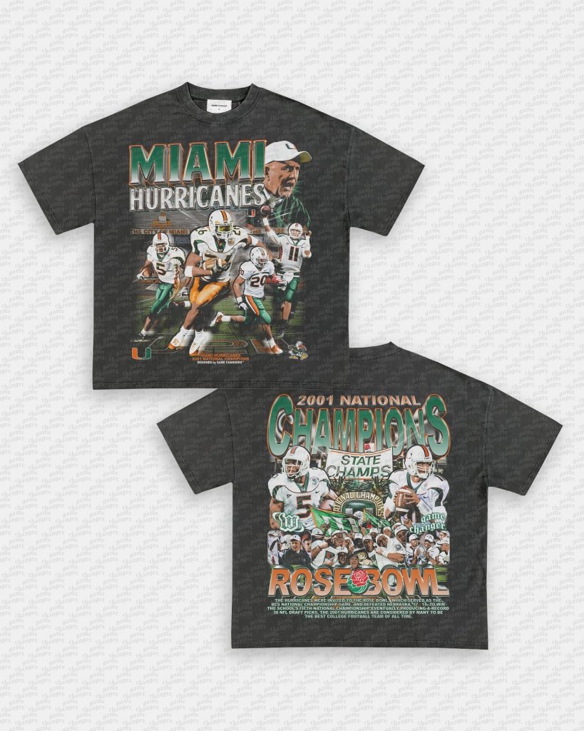 2001 NATIONAL CHAMPS - MIAMI TEE - [DS] - VIBRAS® VIBRAS - GRAPHIC TEES - GAME CHANGERS