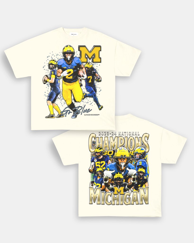 2023 - 24 NATIONAL CHAMPS - MICHIGAN TEE - [DS] - VIBRAS® VIBRAS - GRAPHIC TEES - GAME CHANGERS