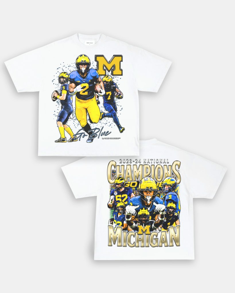 2023 - 24 NATIONAL CHAMPS - MICHIGAN TEE - [DS] - VIBRAS® VIBRAS - GRAPHIC TEES - GAME CHANGERS