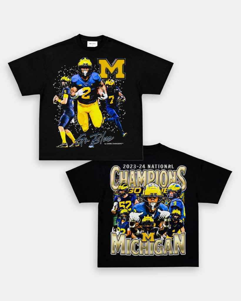 2023 - 24 NATIONAL CHAMPS - MICHIGAN TEE - [DS] - VIBRAS® VIBRAS - GRAPHIC TEES - GAME CHANGERS