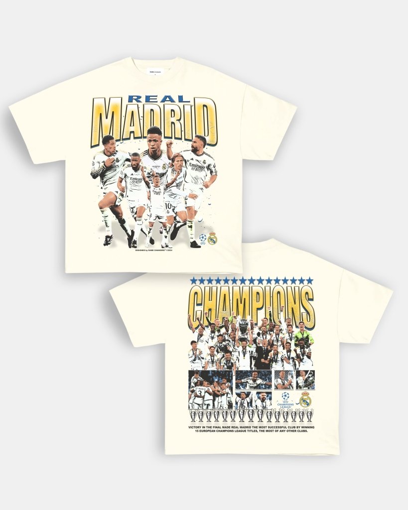 2024 UCL CHAMPS - REAL MADRID TEE - [DS] - VIBRAS® VIBRAS - GRAPHIC TEES - GAME CHANGERS