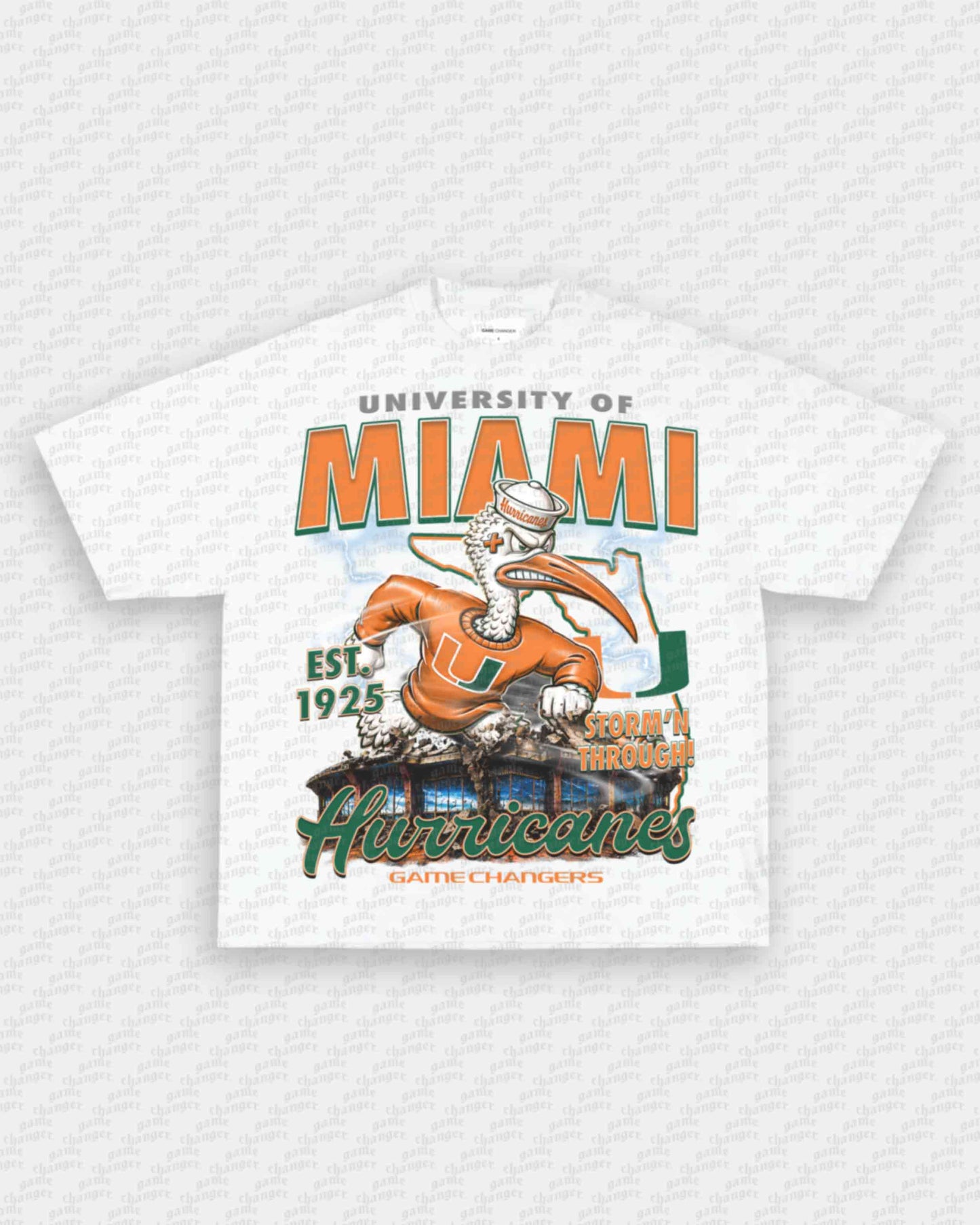 MIAMI FOOTBALL TEE