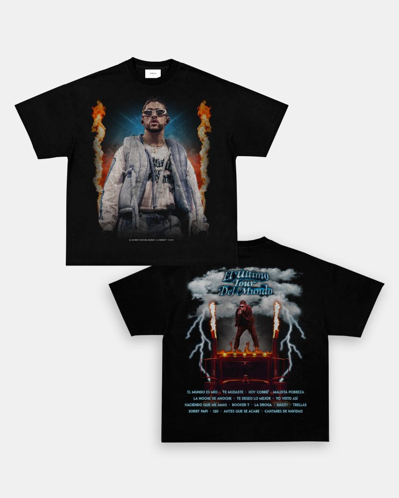 BAD BUNNY - EL ÚLTIMO TOUR DEL MUNDO VINTAGE TEE - [DS] - VIBRAS® VIBRAS - GRAPHIC TEES - GAME CHANGERS