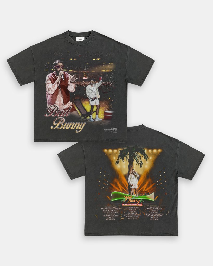 BAD BUNNY - WORLD'S HOTTEST TOUR - [DS] - VIBRAS® VIBRAS - GRAPHIC TEES - GAME CHANGERS