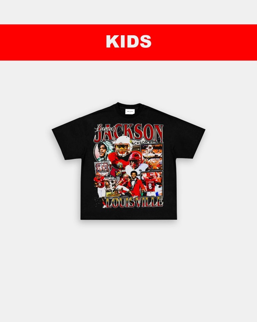 LAMAR JACKSON - LOUISVILLE - KIDS TEE - VIBRAS® VIBRAS - GRAPHIC TEES - GAME CHANGERS