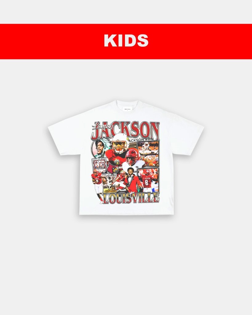 LAMAR JACKSON - LOUISVILLE - KIDS TEE - VIBRAS® VIBRAS - GRAPHIC TEES - GAME CHANGERS