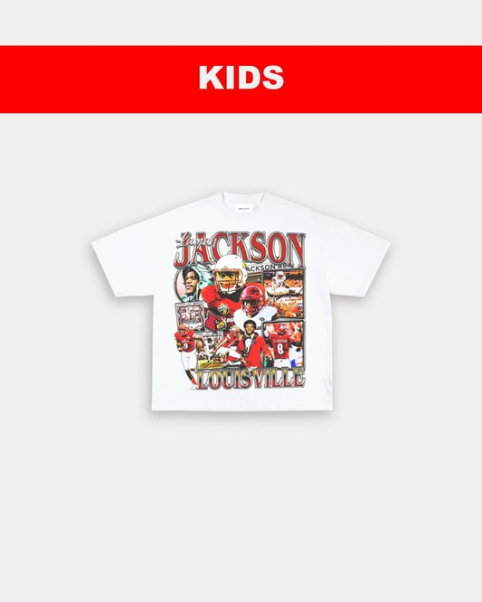 LAMAR JACKSON - LOUISVILLE - KIDS TEE - VIBRAS® VIBRAS - GRAPHIC TEES - GAME CHANGERS