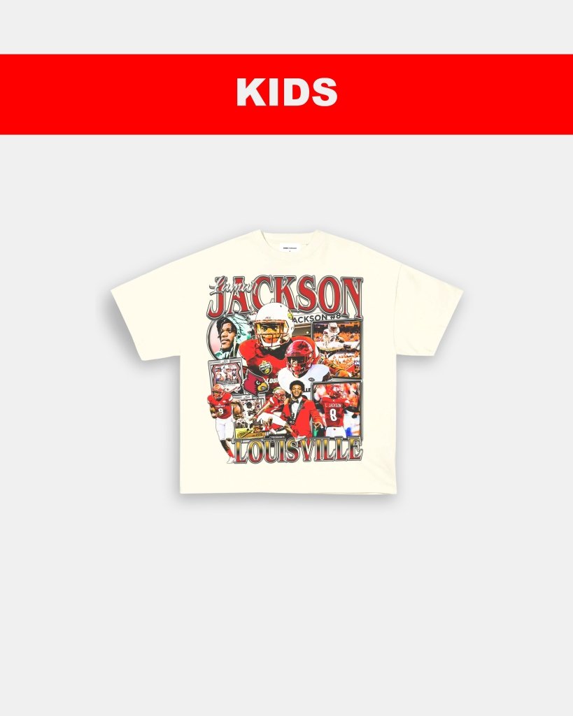 LAMAR JACKSON - LOUISVILLE - KIDS TEE - VIBRAS® VIBRAS - GRAPHIC TEES - GAME CHANGERS