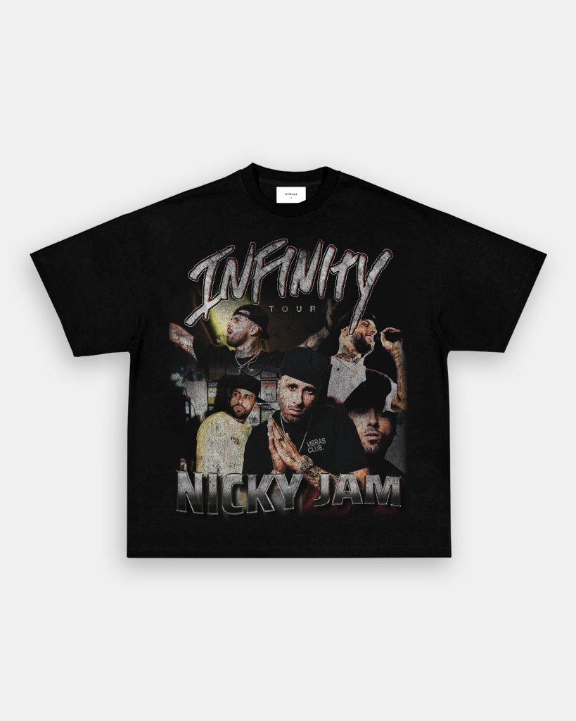 NICKY JAM - INFINITY TOUR VINTAGE TEE - VIBRAS® VIBRAS - GRAPHIC TEES - GAME CHANGERS