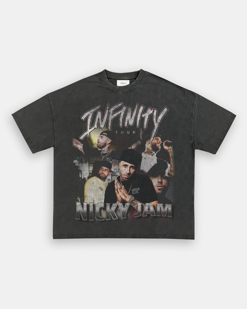 NICKY JAM - INFINITY TOUR VINTAGE TEE - VIBRAS® VIBRAS - GRAPHIC TEES - GAME CHANGERS