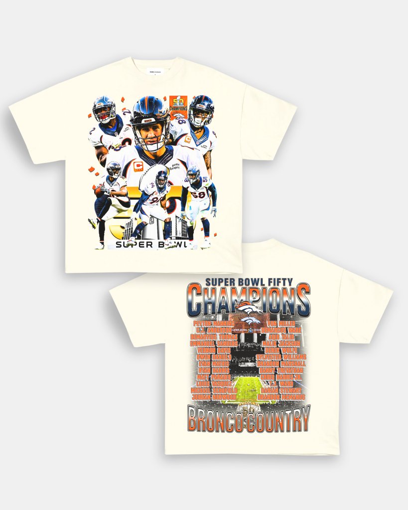 SUPER BOWL 50 CHAMPS BRONCOS TEE DS