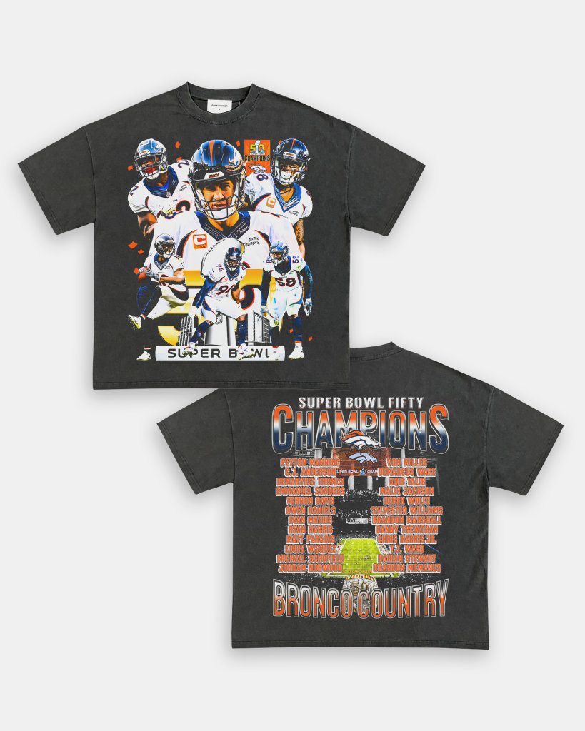 SUPER BOWL 50 CHAMPS - BRONCOS TEE - [DS] - VIBRAS® VIBRAS - GRAPHIC TEES - GAME CHANGERS