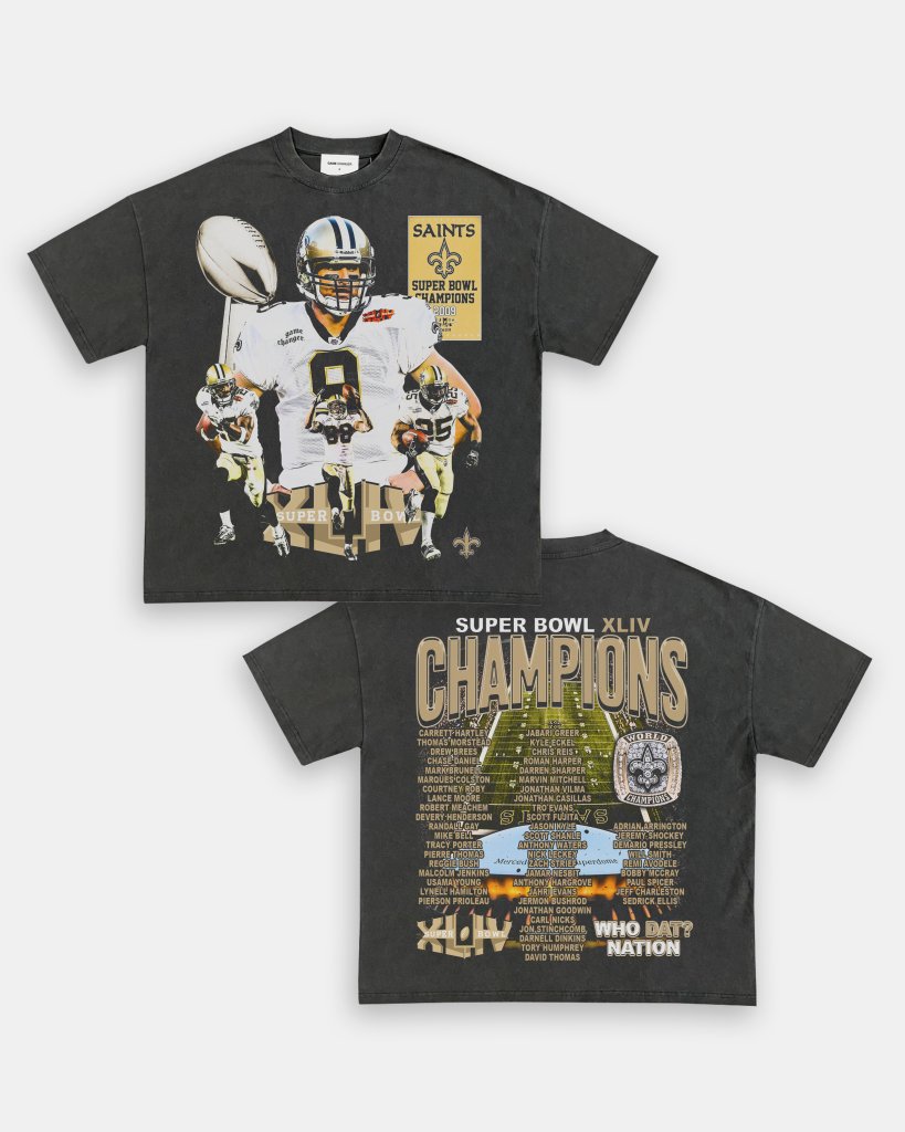 SUPER BOWL XLIV CHAMPS - SAINTS TEE - [DS] - VIBRAS® VIBRAS - GRAPHIC TEES - GAME CHANGERS