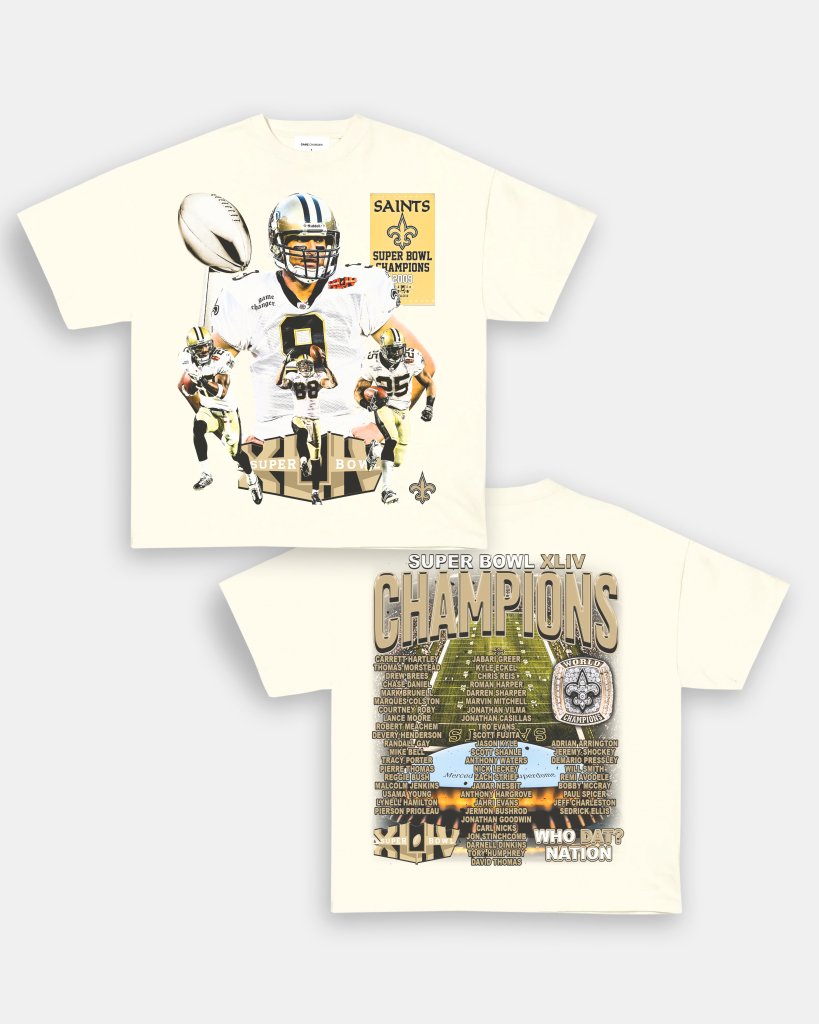 SUPER BOWL XLIV CHAMPS - SAINTS TEE - [DS] - VIBRAS® VIBRAS - GRAPHIC TEES - GAME CHANGERS