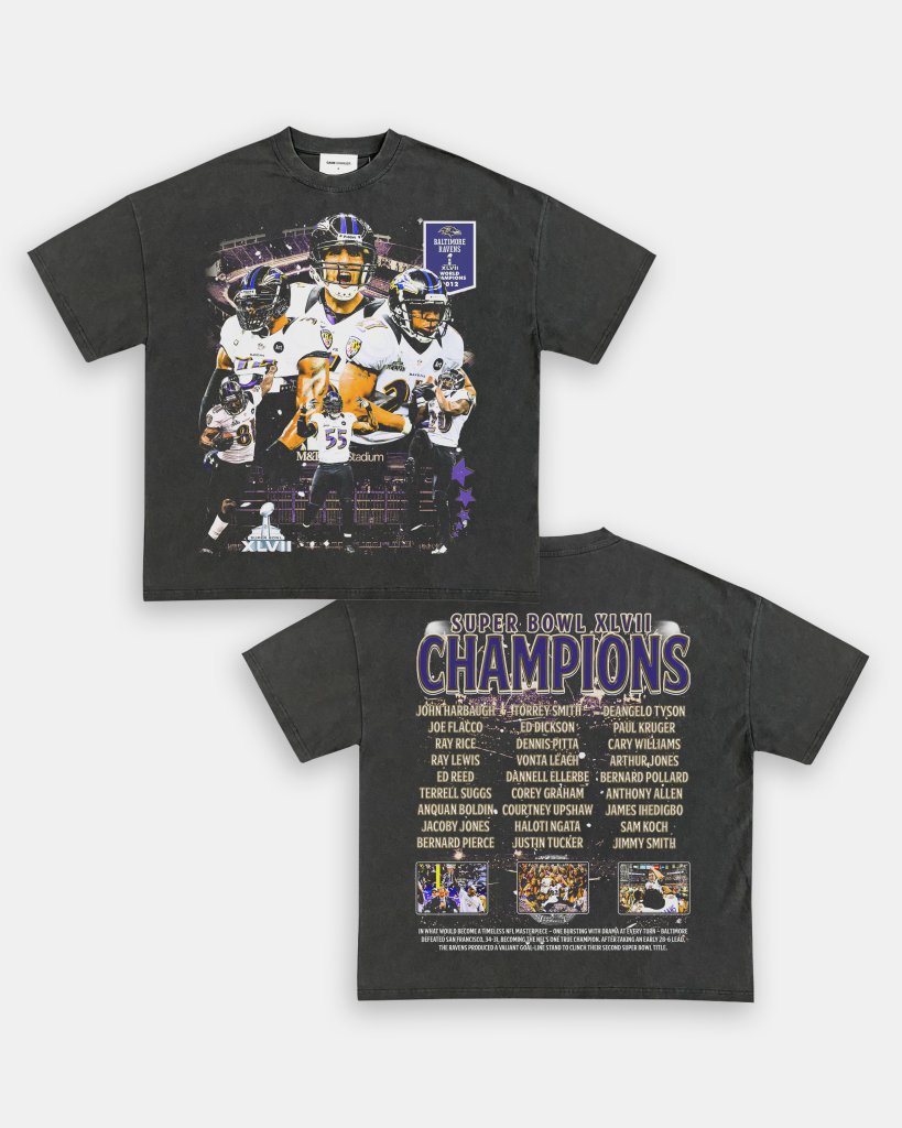 SUPER BOWL XLVII CHAMPS - RAVENS TEE - [DS] - VIBRAS® VIBRAS - GRAPHIC TEES - GAME CHANGERS