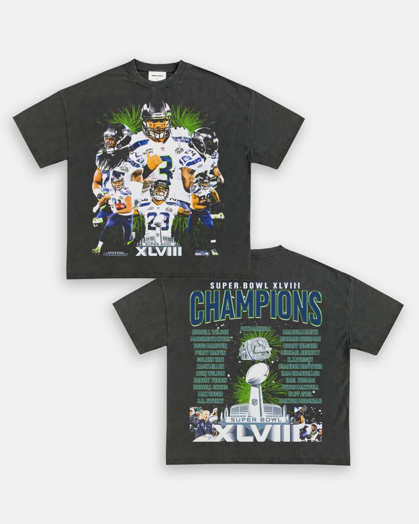 SUPER BOWL XLVIII CHAMPS - SEAHAWKS TEE - [DS] - VIBRAS® VIBRAS - GRAPHIC TEES - GAME CHANGERS