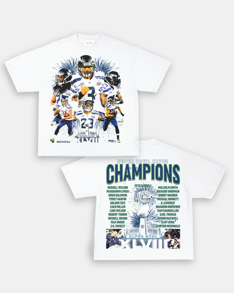 SUPER BOWL XLVIII CHAMPS - SEAHAWKS TEE - [DS] - VIBRAS® VIBRAS - GRAPHIC TEES - GAME CHANGERS