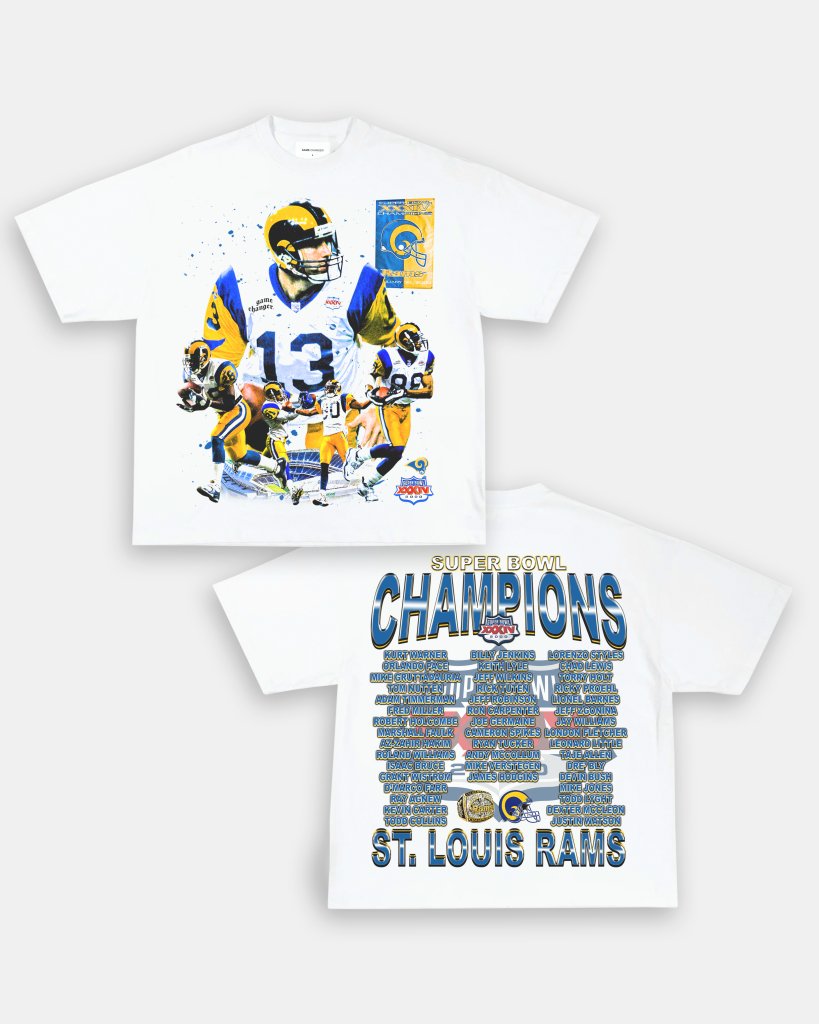 SUPER BOWL XXXIV CHAMPS - RAMS TEE - [DS] - VIBRAS® VIBRAS - GRAPHIC TEES - GAME CHANGERS