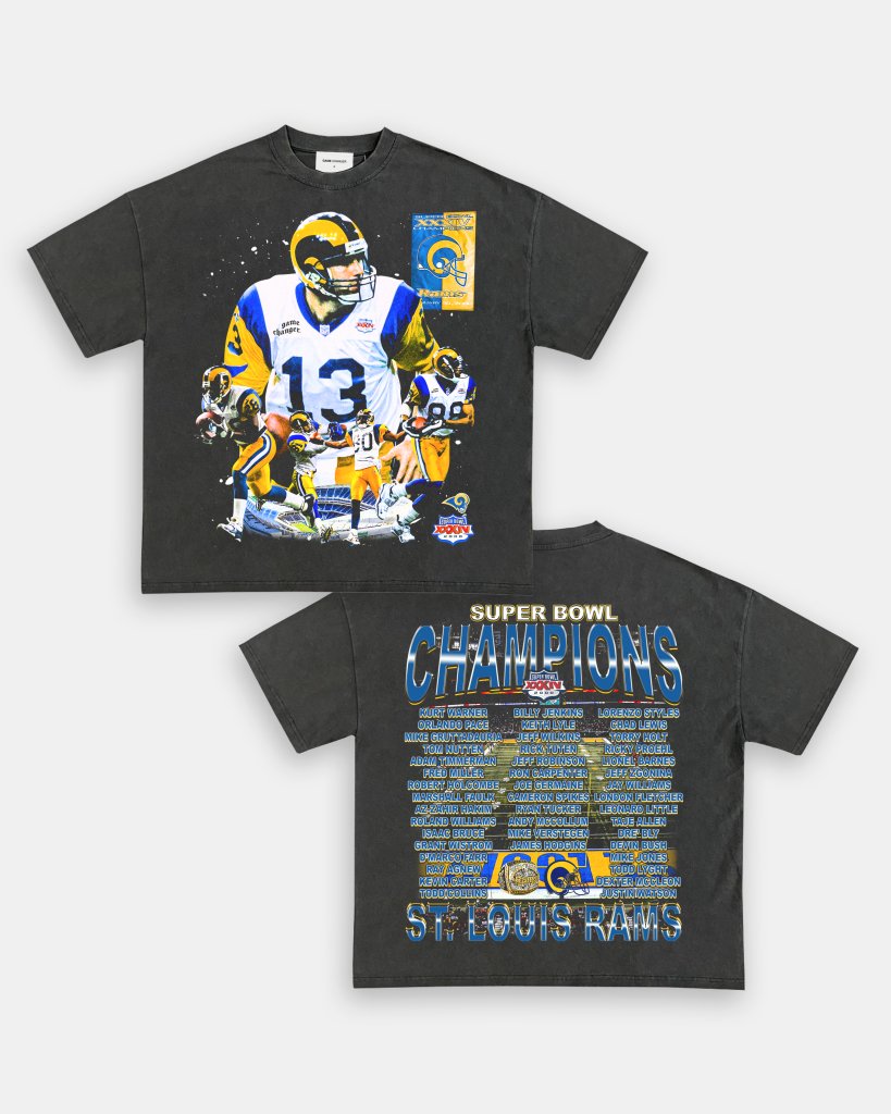 SUPER BOWL XXXIV CHAMPS - RAMS TEE - [DS] - VIBRAS® VIBRAS - GRAPHIC TEES - GAME CHANGERS