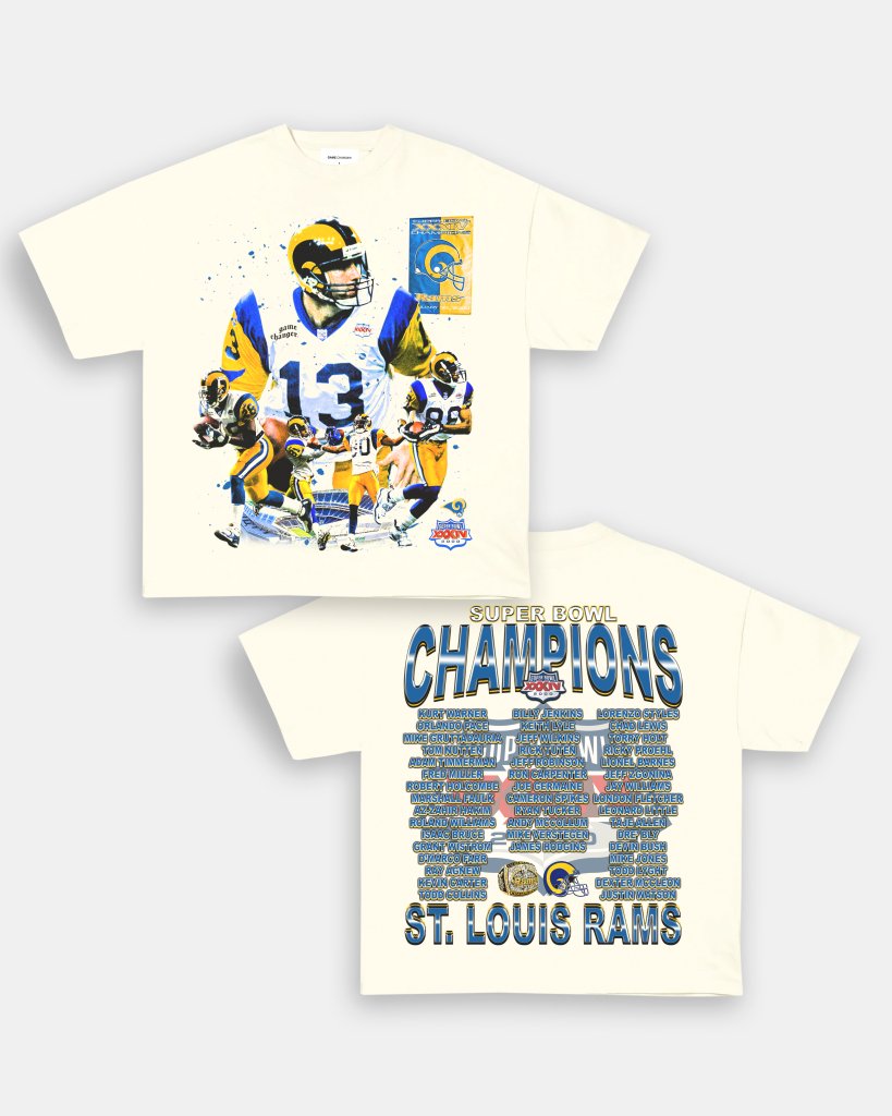 SUPER BOWL XXXIV CHAMPS - RAMS TEE - [DS] - VIBRAS® VIBRAS - GRAPHIC TEES - GAME CHANGERS