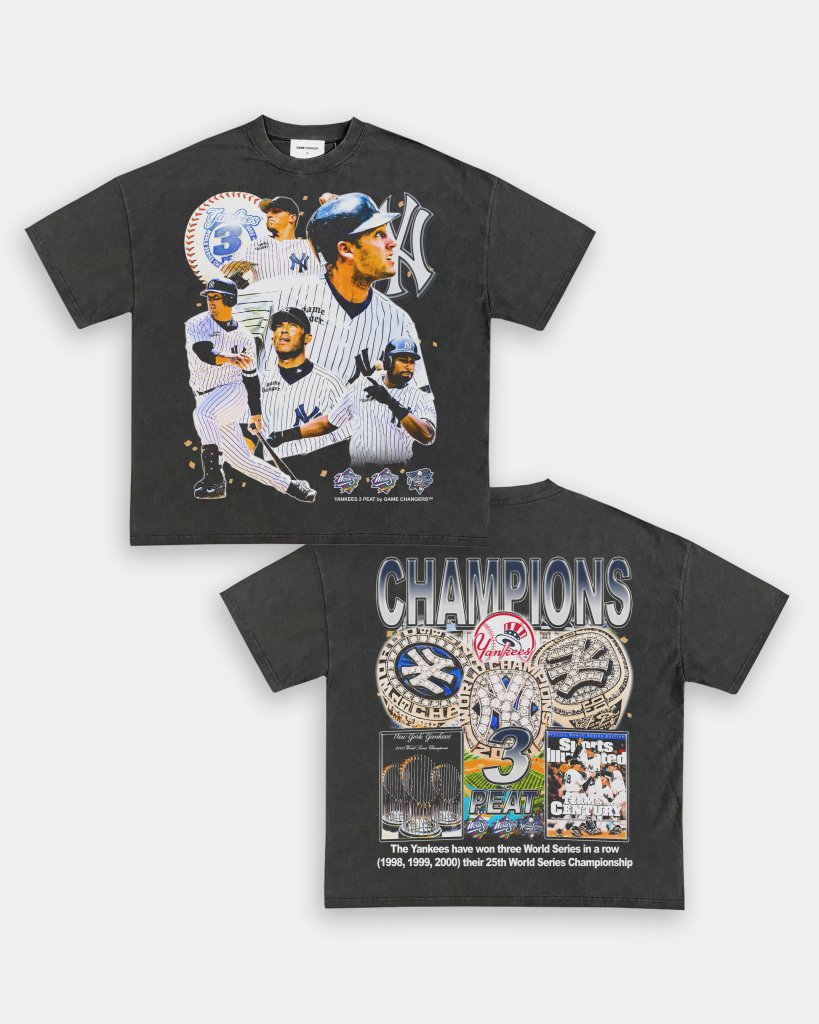 YANKEES 3 PEAT TEE - [DS] - VIBRAS® VIBRAS - GRAPHIC TEES - GAME CHANGERS