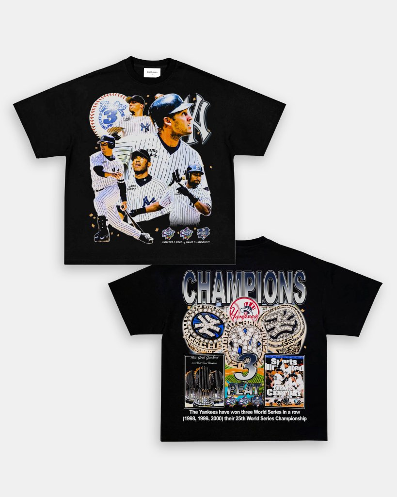 YANKEES 3 PEAT TEE - [DS] - VIBRAS® VIBRAS - GRAPHIC TEES - GAME CHANGERS